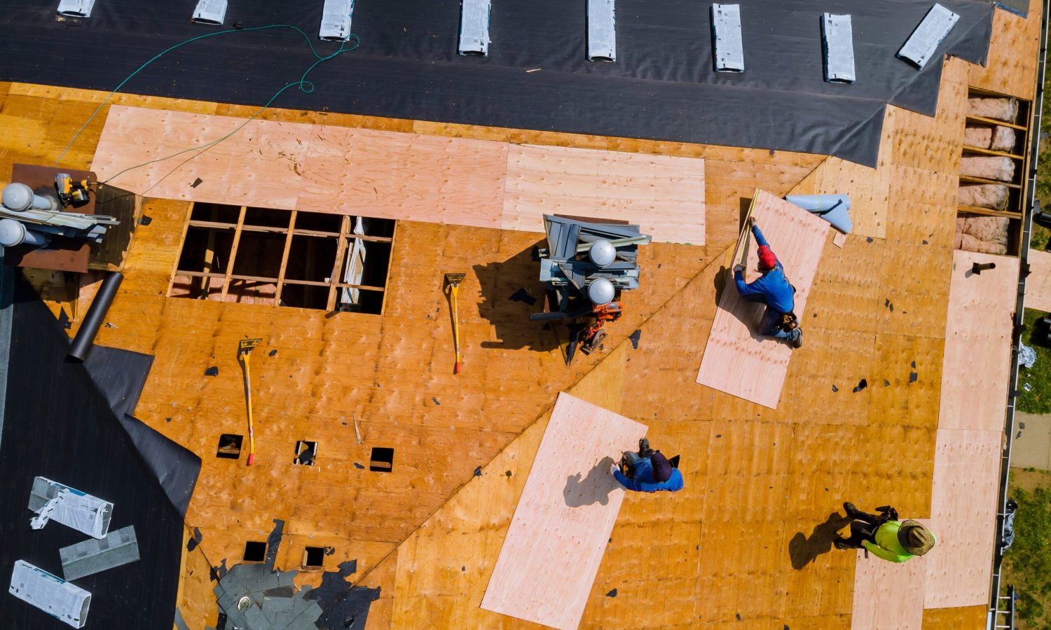 Demolition removal of an old asphalt shingle roof that was installed new shingle roof repair